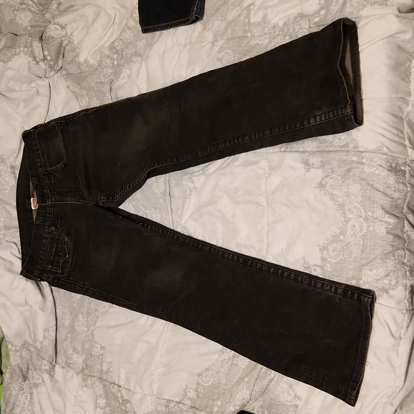 True Religion Straight Leg Black Jeans Vintage Y2K - Picture 2 of 6